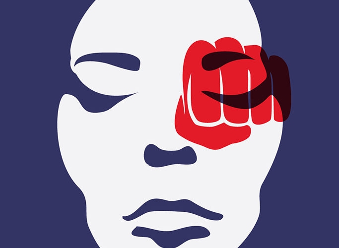 domesntic violence woman fist eye